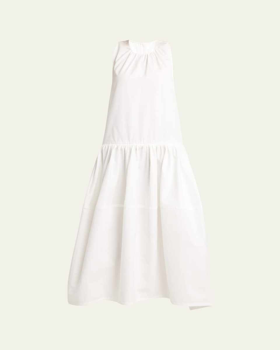 Drop Waist Midi Cotton Dress